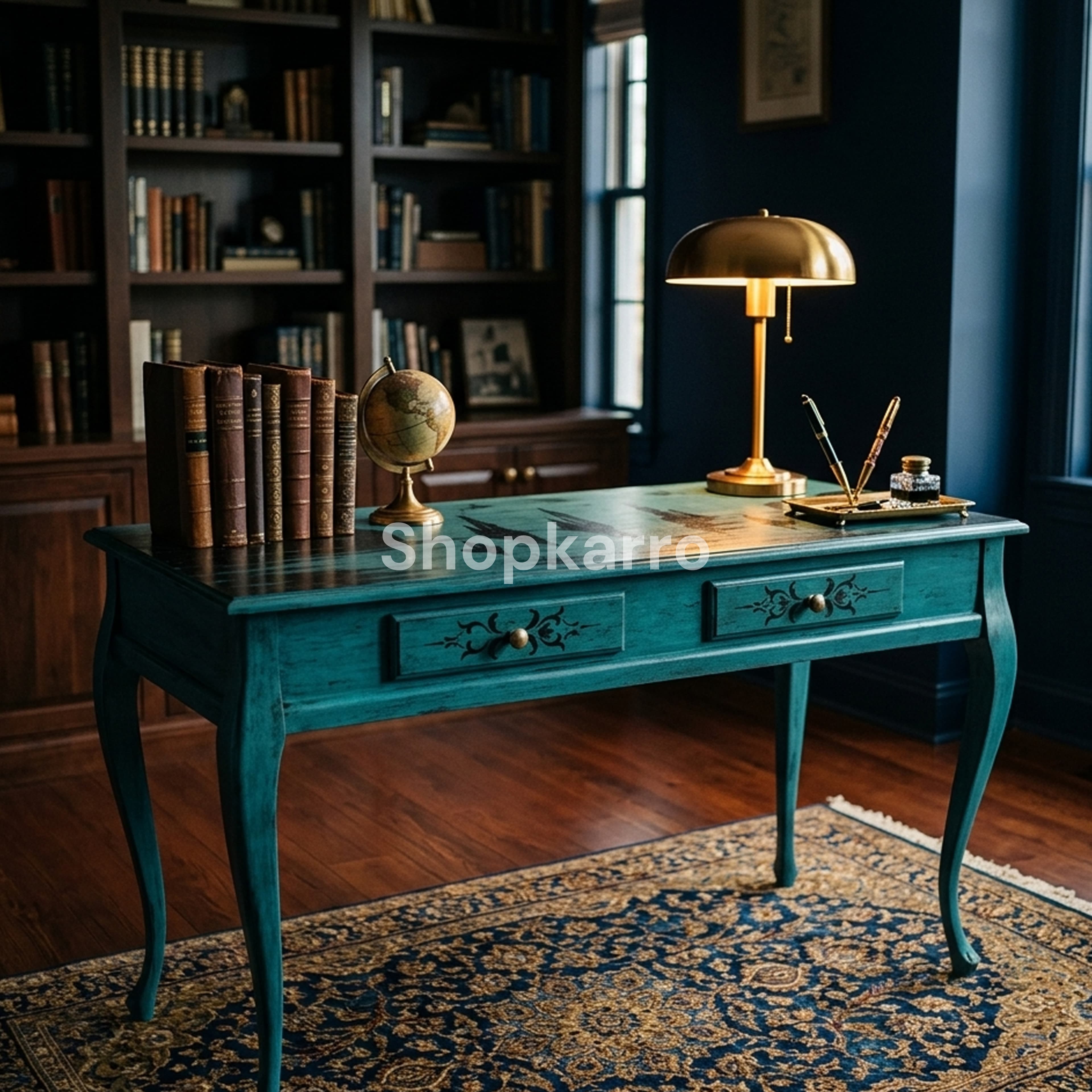 Nautical Azure Console  wooden   Table