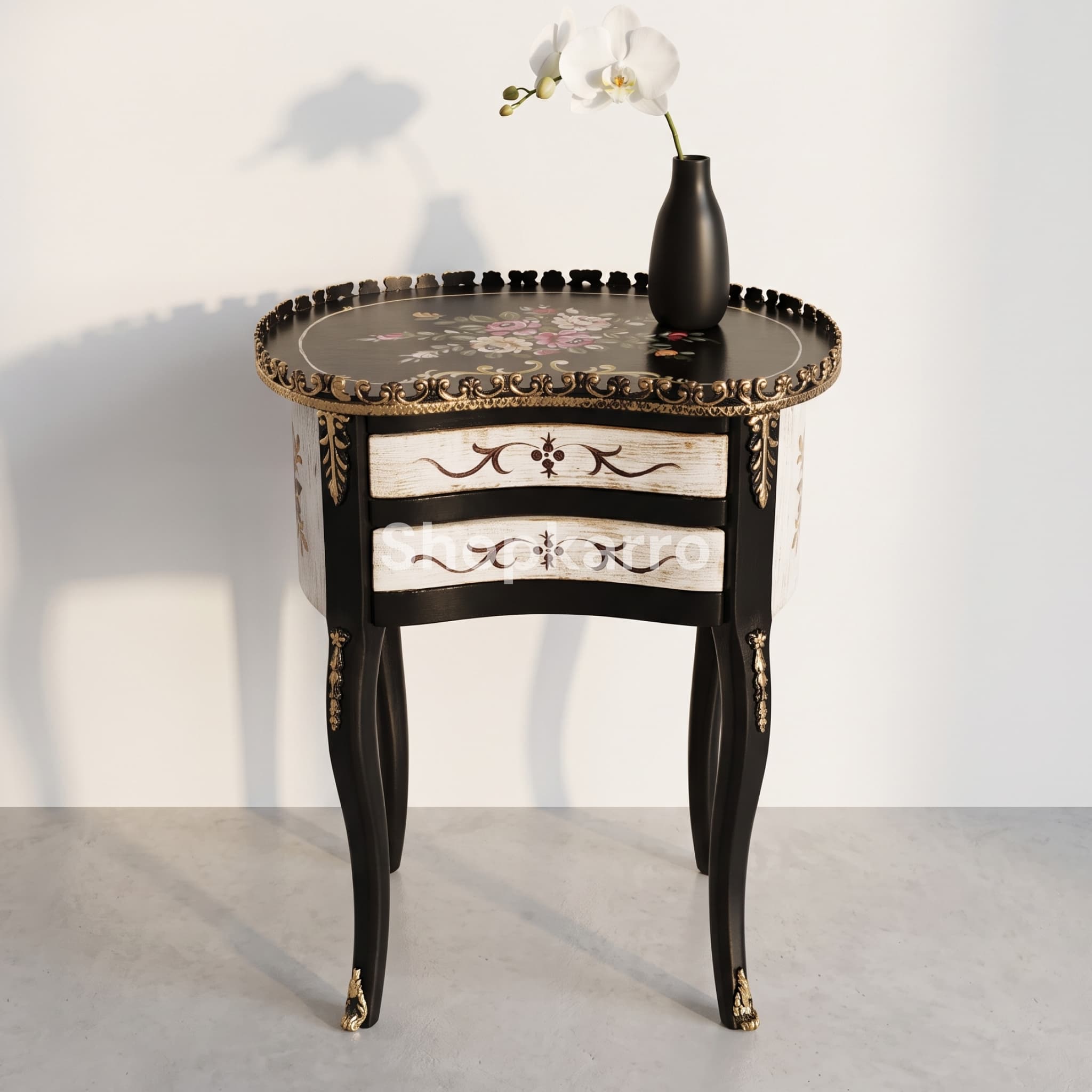 Daisy Blossom Wooden Table