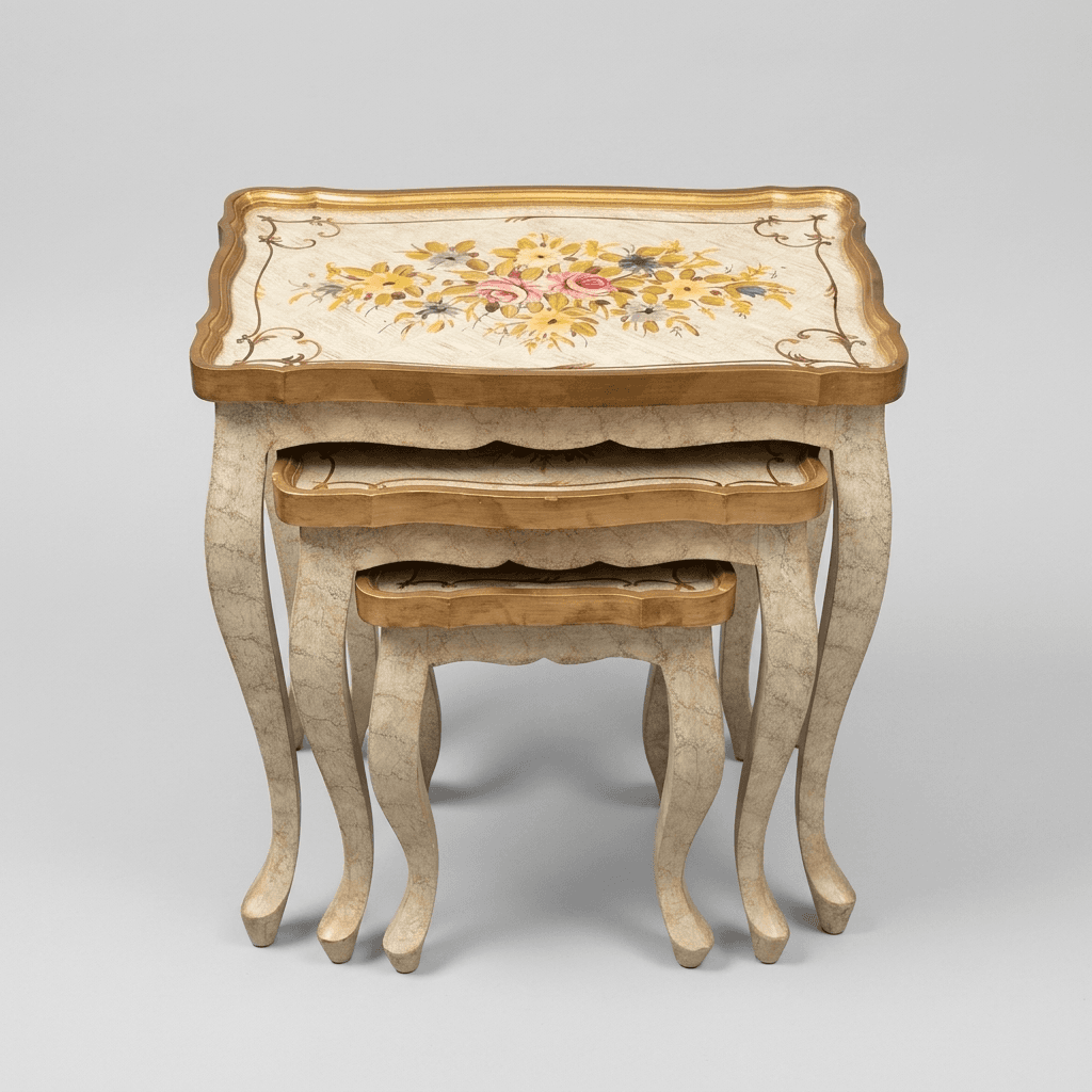 Florentine Floral Nesting Tables