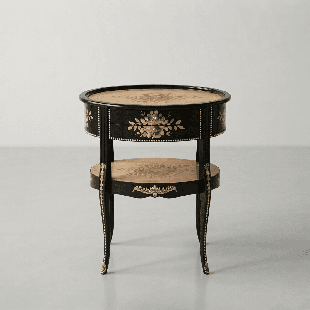Grand Midnight French End Table