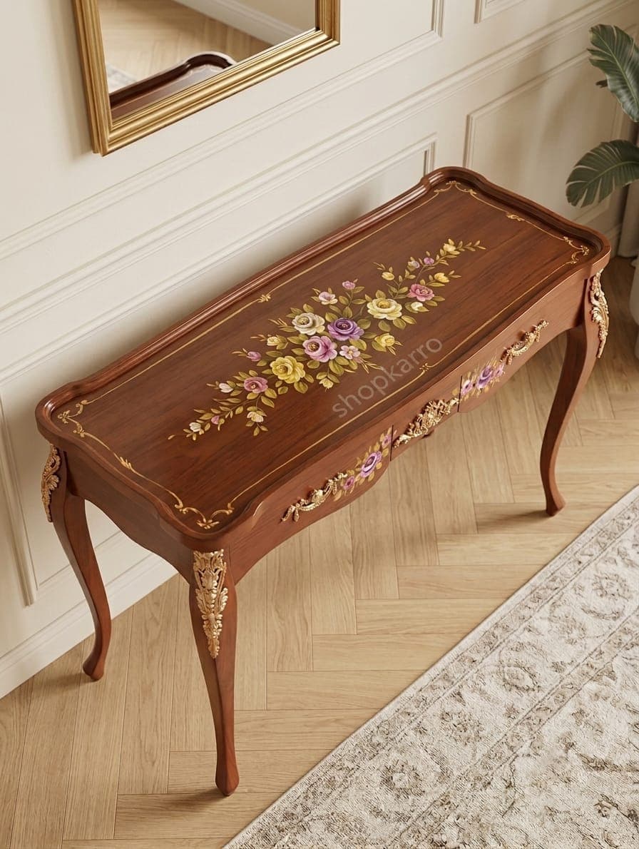 Rustic console wooden table